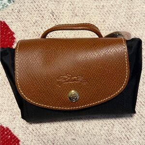 Longchamp Mini Le Pliage Canva Backpack in  black